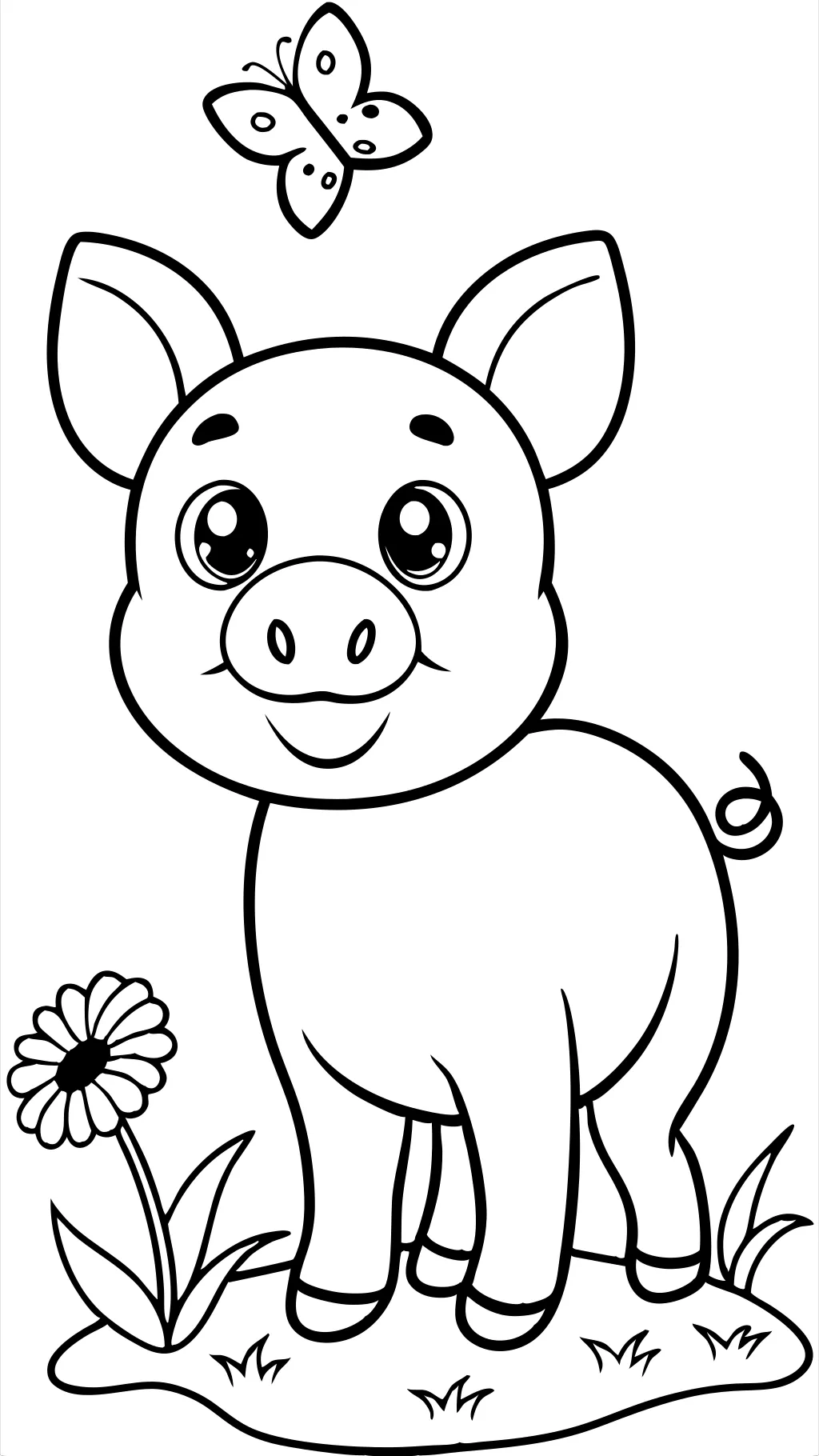 coloriage de cochon bébé